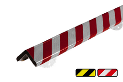 Protection d'angle en plastique 60x48mm - longueur 1 mètre - réfléchissant/vissable