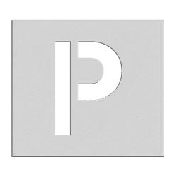 Wegmarkering spuitmal PVC (5mm) - Sjabloon parkeergelegenheid