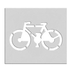 Wegmarkering spuitmal PVC (5mm) - Sjabloon fiets
