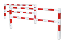 Sluishek dubbel staal rood/wit uitneembaar - diverse afmetingen