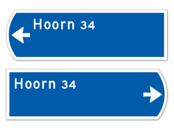 Losse tekstplaat t.b.v. lichtwegwijzer - incl. opdruk