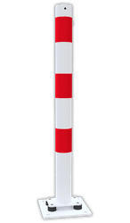 Poteau de protection flexible &Oslash;76 mm blanc/rouge
