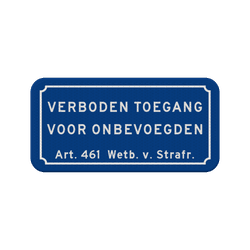 Verkeersteken BT01