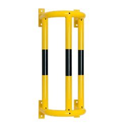 Buisbeschermer staal 180° geel/zwart wandmontage - 1000/1500mm