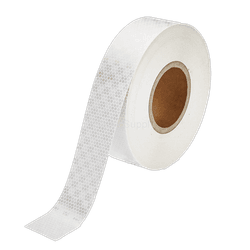 Reflecterende tape wit - rol 45 meter (50mm)