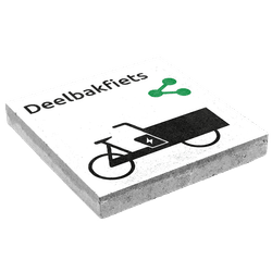 Symbooltegel 300x300mm - Aanduiding deelbakfiets
