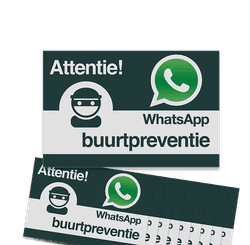 Raamsticker WhatsApp Buurtpreventie - formaat 120x75mm - EZ/DZ