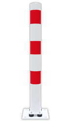 Poteau de protection flexible &Oslash;89 mm blanc/rouge