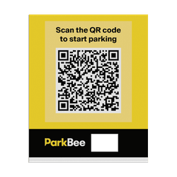 Losse reflecterende sticker - ParkBee Logo + QR-code