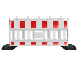 Absperrschrankengitter Weiß/Rot reflektierend RA1/RA2 - gemäß TL