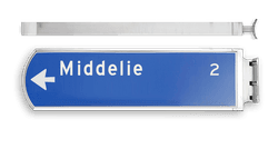 LED Lichtwegwijzer LWW2d met RVS behuizing 1875x120x580mm