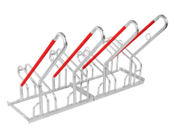 Fietsenrek 4 fietsen TS-HYBRID staal - enkelzijdig