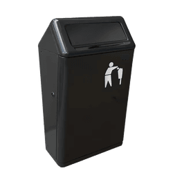 Poubelle publique Capitole de base – montants + plaque pour fixation poubelle