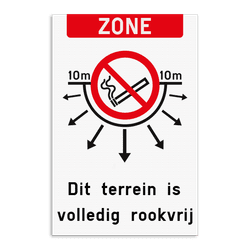 Rookverbodsbord - vlakke uitvoering - Radius