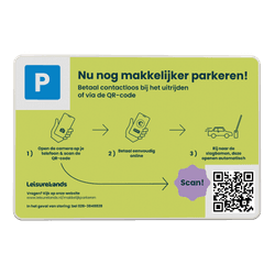 Bord DOR aluminium - parkeren QR-code Leisurelands - 2:3