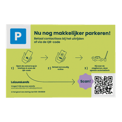 Bord Alupanel vlak 2mm - parkeren QR-code Leisurelands - 2:3