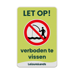 Bord DOR aluminium - vissen verboden Leisurelands - 2:3