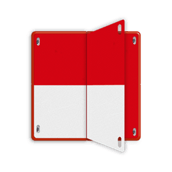 Klapbord 2 standen - Dagteken vol rood of wit/rood - reflecterend