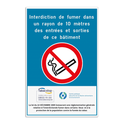 Interdiction de fumer - 10 mètres - Établissements publics