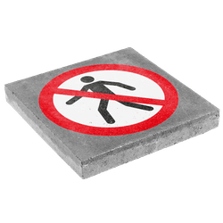 Dalle de signalisation - 300x300mm - Flammes nues interdites