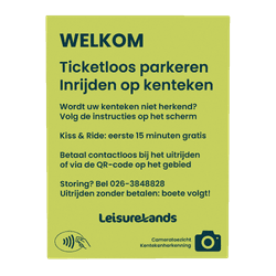 Losse sticker 60x80cm - Instructie ingang slagboom