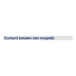 Losse sticker 120x7,5cm - Contant betalen niet mogelijk (NL-talig)