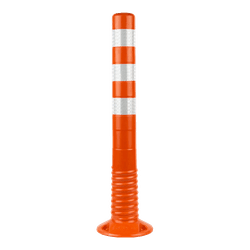 Absperrpoller flexibel TS-FLEX &Oslash;80x750mm orange/wei&szlig; - RA2 reflektierend