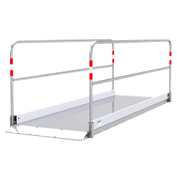 Loopbrug stalen frame 330x100cm met leuningen inklapbaar