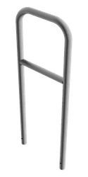 Arceau vélo en acier 600x1300mm avec entretoise - à encastrer