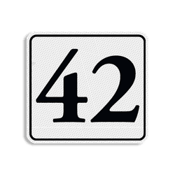 Autocollant num&eacute;ro maison blanc/noir classique pour conteneur