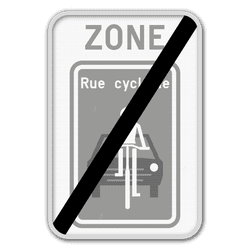 Panneau de signalisation ZONE - F113
