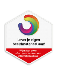 Routebord 250x290mm reflecterend met je eigen opdruk