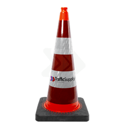 Cône de signalisation 75 cm réfléchissant avec votre logo - Cône de signalisation officiel Belge