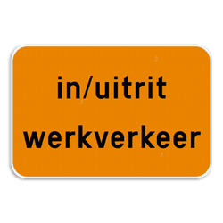 Werfbord - In- en uitrit werkverkeer