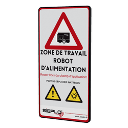 Veiligheidsbord 1:2 - Werkgebied Robot - Frans