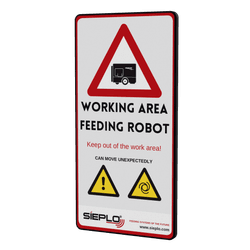 Veiligheidsbord 1:2 - Werkgebied Robot - Engels