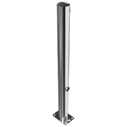 Edelstahl Absperrpfosten &Oslash;76-102mm &ndash; umlegbar