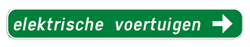 Groene wegwijzer elektrische opladen