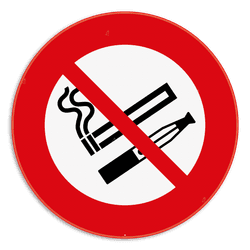 Verkeersbord rook / vape verbod