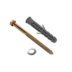 Kit de fixation pour ralentisseurs avec cheville, boulon et rondelle