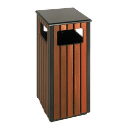 Buitenafvalbak houtlook - 36 liter – met frontinworp