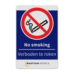 Verkeersbord rookverbod in huisstijl - reflecterend