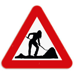Panneau G2000 - A31 - Travaux (f&eacute;minin)