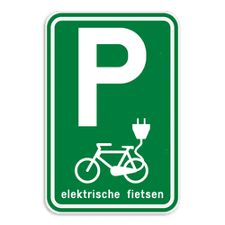 Parkeerbord Elektrische fietsen