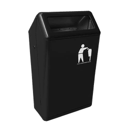 Bammens Capitole Prestige buitenafvalbak 50 liter zwart