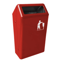 Bammens Capitole Prestige buitenafvalbak 50 liter rood