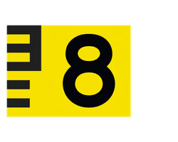 Scheepvaartbord G.5.1. geel links