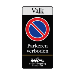 Verkeersbord 1-2 van der Valk exclusief - Reflecterend