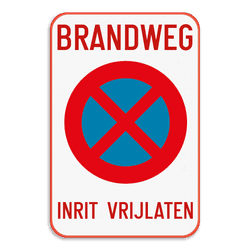 Brandweg - Parkeerverbod - Inrit vrijlaten