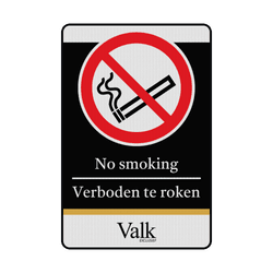 Verkeersbord rookverbod in huisstijl - reflecterend